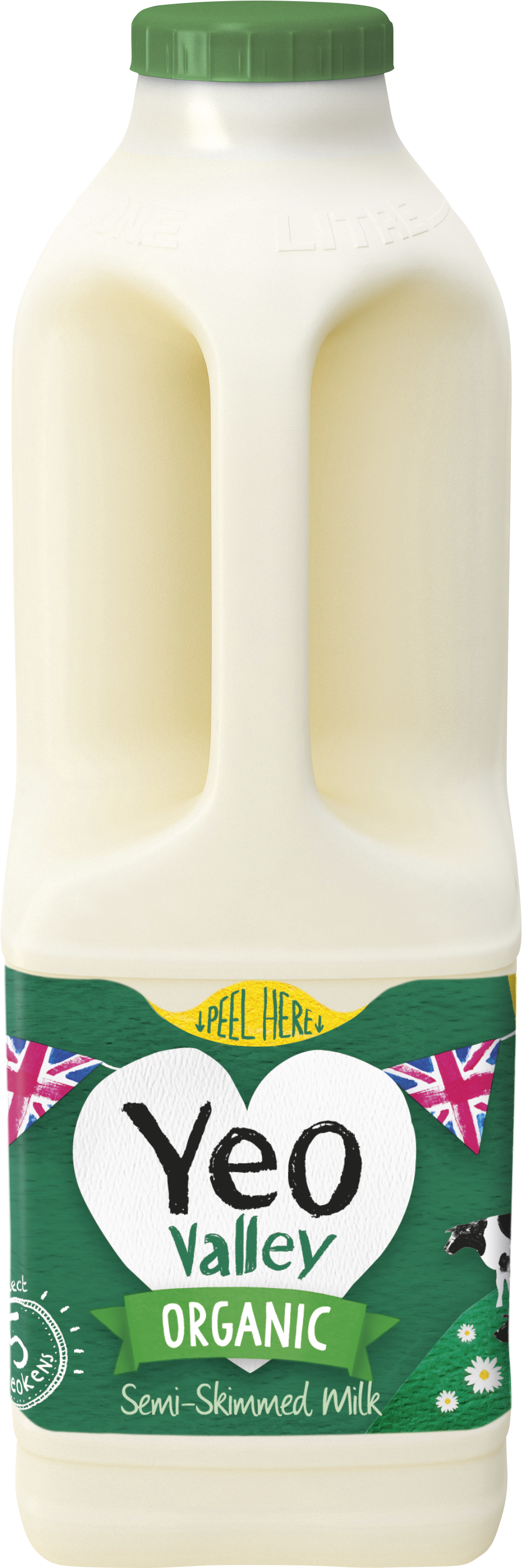 Semi-skimmed - Yeo Valley Milk (2499x3500), Png Download