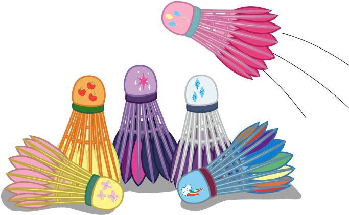 Kdogfour, Badminton, Ball, Flutterball, Fluttershy, - Shuttlecock Clipart (700x500), Png Download