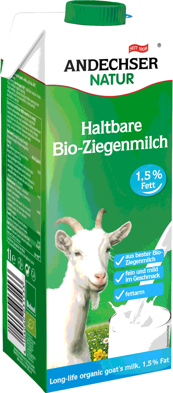 Andechser Bio Goats Milk - Andechser Natur Andechser Goat Milk Uht, 1l (1600x1600), Png Download