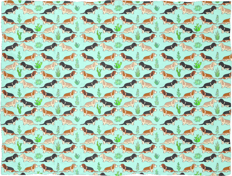 Basset Hound Blanket - Motif (1024x1024), Png Download