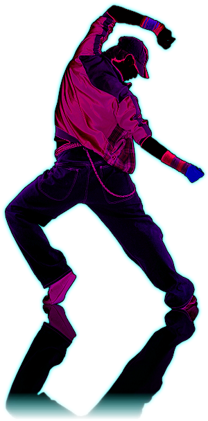 Male Dancer - Hip Hop Dance Vector (332x623), Png Download