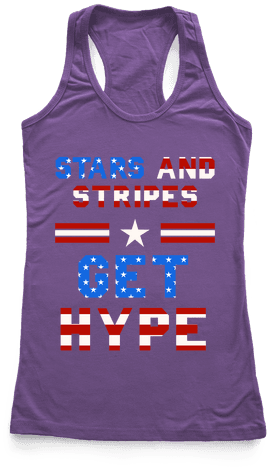 Stars And Stripes Get Hype Racerback Tank Top - Heels On Gloves Off (484x484), Png Download