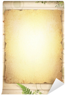 Grunge Burnt Paper At Wooden Background Wall Mural - Light (400x400), Png Download