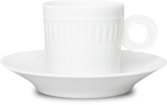 White Sublime Coffee Cup & Saucer - Haviland & Co. (1000x1000), Png Download