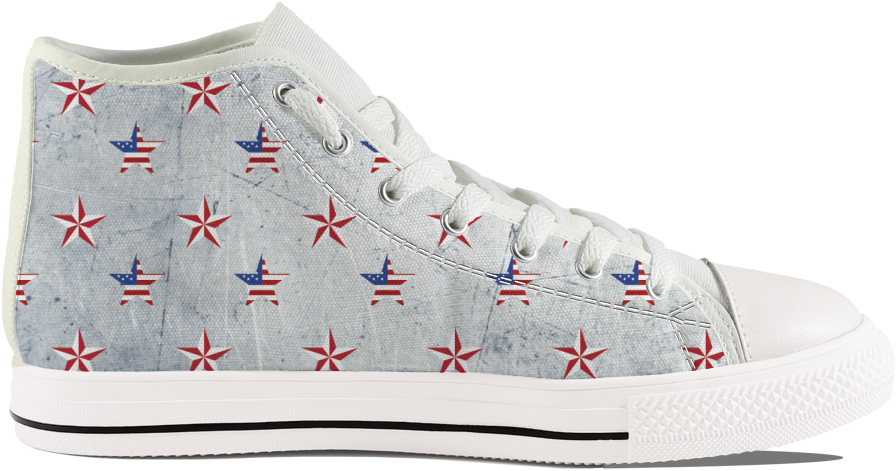 Patriotic Stars - Mens Hightop - Skate Shoe (1022x518), Png Download