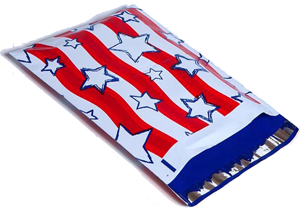 Designer Mailers Stars And Stripes Poly Mailers - Upaknship Pale Pink Poly Mailers Shipping Bags Boutique (618x434), Png Download