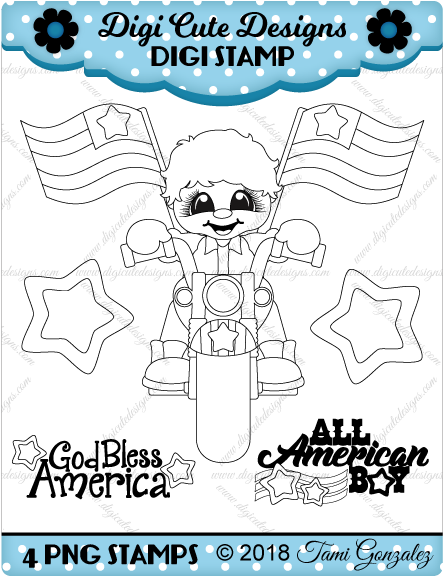All American Boy Digi Stamp-4th Of July, Patriotic, - Sugar Pea Stamps Boy Stamps (600x600), Png Download