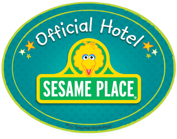 Sesame Place Official Hotel Logo - Pins At Sesame Place (400x314), Png Download