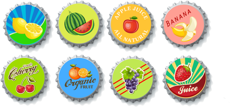 Fruit Retro Ads Illustrations For Borrle Cap Png Graphic - Illustration (1200x628), Png Download