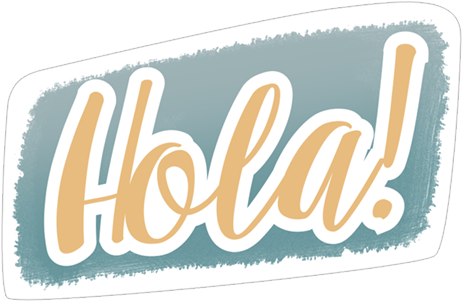 Hola Sticker - Label (490x317), Png Download