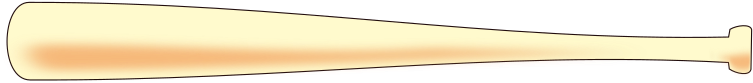 Baseball Bat Vector Transparent Stock - Baseball Bat Clipart Horizontal (800x618), Png Download