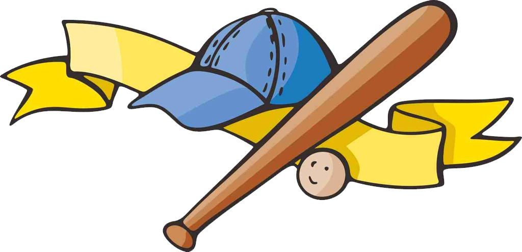 Cartoon Baseball Clip Art - Cartoon Baseball (1024x494), Png Download