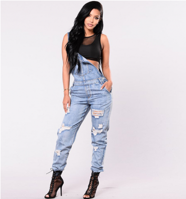 Wholesale Sexy Fashion Elastic Ripped Blue Woman Denim - Mujer Casual Jean De Moda 2018 (600x400), Png Download