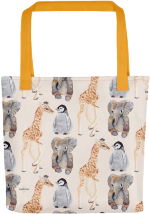 Fashion Tote Bag With A Zipper - Notebook Journal Dot-grid, Cute Animal [book] (480x480), Png Download
