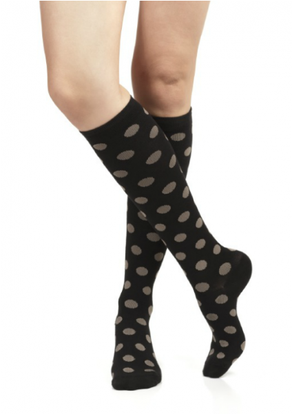 Vim & Vigr 20-30 Mmhg Cotton Polka Dot Socks - Sock (600x600), Png Download