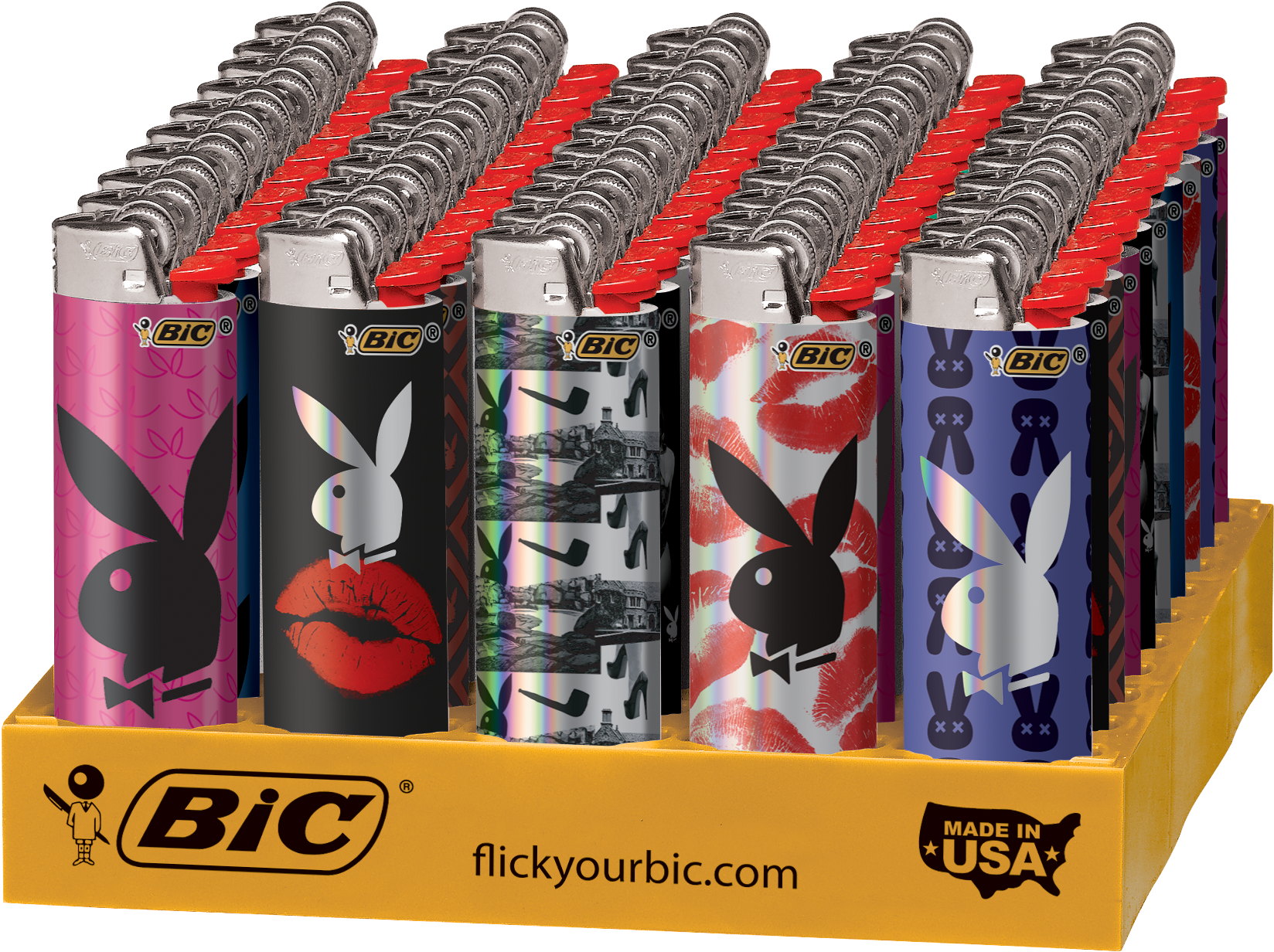 Bic - Playboy - 50pc - Bic Lighters (1800x1333), Png Download