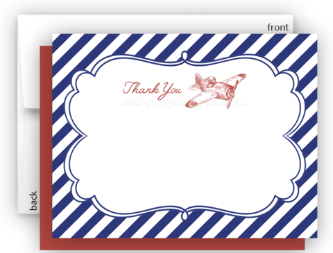 Vintage Airplane Ii Thank You Cards Note Card Stationery - Fazer Marianne Chocolate Filled Mint Candies (480x365), Png Download