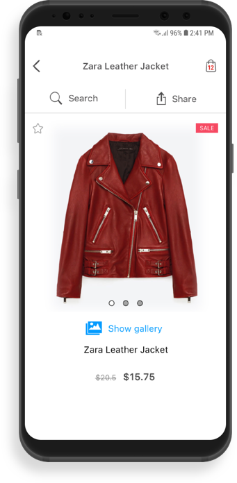 Display Your Product Images In A Full Screen View With - Leather Jacket (341x696), Png Download