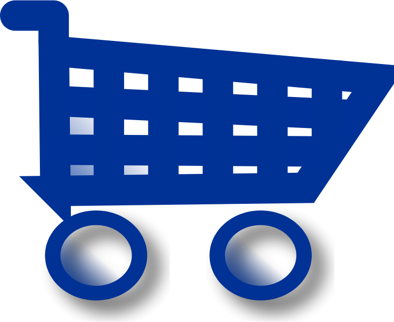 Free Shopping Cart - Shopping Cart Blue Png (800x654), Png Download