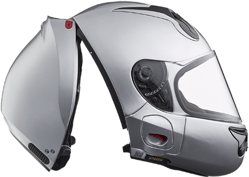 Clip Motorcycle Helmet To Promote Safety In Orange - Vozz Helmet (500x358), Png Download