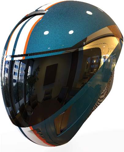 Tinted Visor Tech Encephalon Hi-tech Motorcycle Helmet - Motorcycle Helmet (404x510), Png Download