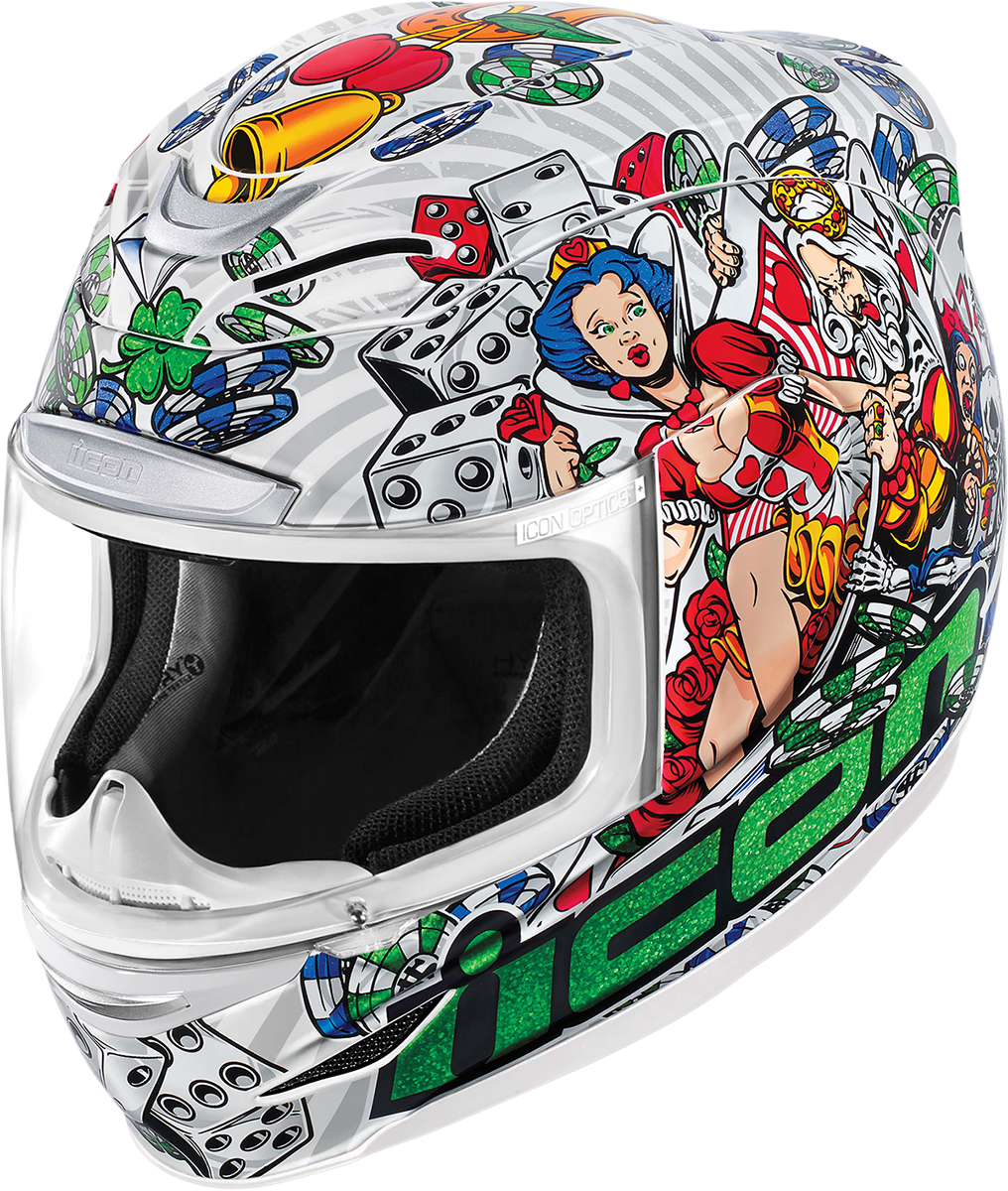 Icon Airmada Lucky Lid Full Face Shield Motorcycle - Icon Lucky Lid 2 (1016x1200), Png Download