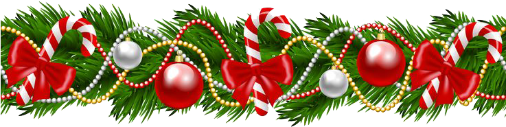 Garland Flower Nature - Christmas Garland Clipart (736x206), Png Download