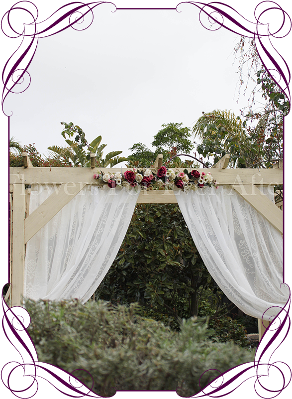 Carmen 1mt Straight Arbor / Arch / Table Runner Garland - Flowers For Ever After (608x822), Png Download