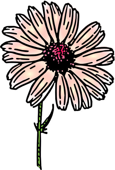 How To Set Use Light Pink Daisy Clipart - Das Vintage Gänseblümchen Danken Ihnen Notecard Karte (402x595), Png Download