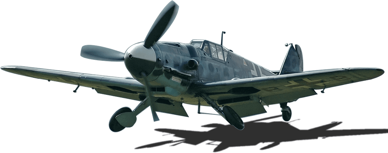 El Messerschmitt Bf 109, Fue Un Avión De Caza Alemán - Messerschmitt Bf 109 Png (1280x593), Png Download