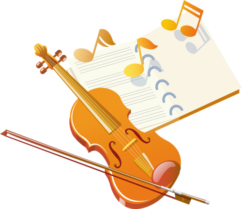 1 Music - Violin Con Notas Musicales Png (500x432), Png Download