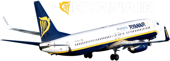 Ahorrar Hasta 30% Reservar Vuelo - Boeing 737 800 Ryanair (600x230), Png Download