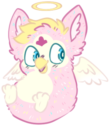 Doodled My Furbysona Hes Like A Mix Between A Peachy - Cartoon (355x406), Png Download