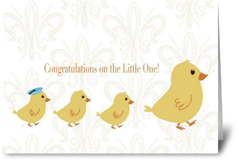 Congratulation On The Little One Greeting Card - Greeting Card (848x698), Png Download