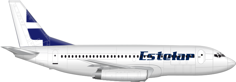Boeing 737-200 - Airline (792x298), Png Download