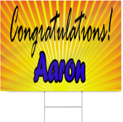 Congratulation Sign In Yellow - Pet (450x450), Png Download