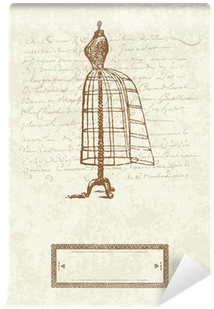 Beautiful Retro Card - Vintage Kleiderform Grußkarte (400x400), Png Download