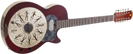Resosun 12 String Electric Acoustic Baritone Guitar - Baritone Guitar (456x276), Png Download