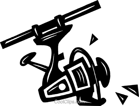 Fishing Reel Royalty Free Vector Clip Art Illustration - Fishing Reel Logo Png (480x364), Png Download