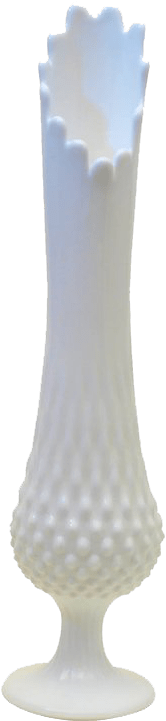 Fenton Hobnail Swung Milk Glass Vase - Vase (740x740), Png Download