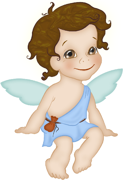 Pin Baby Angels Clip Art - Cute Boy Angel Clipart (600x600), Png Download