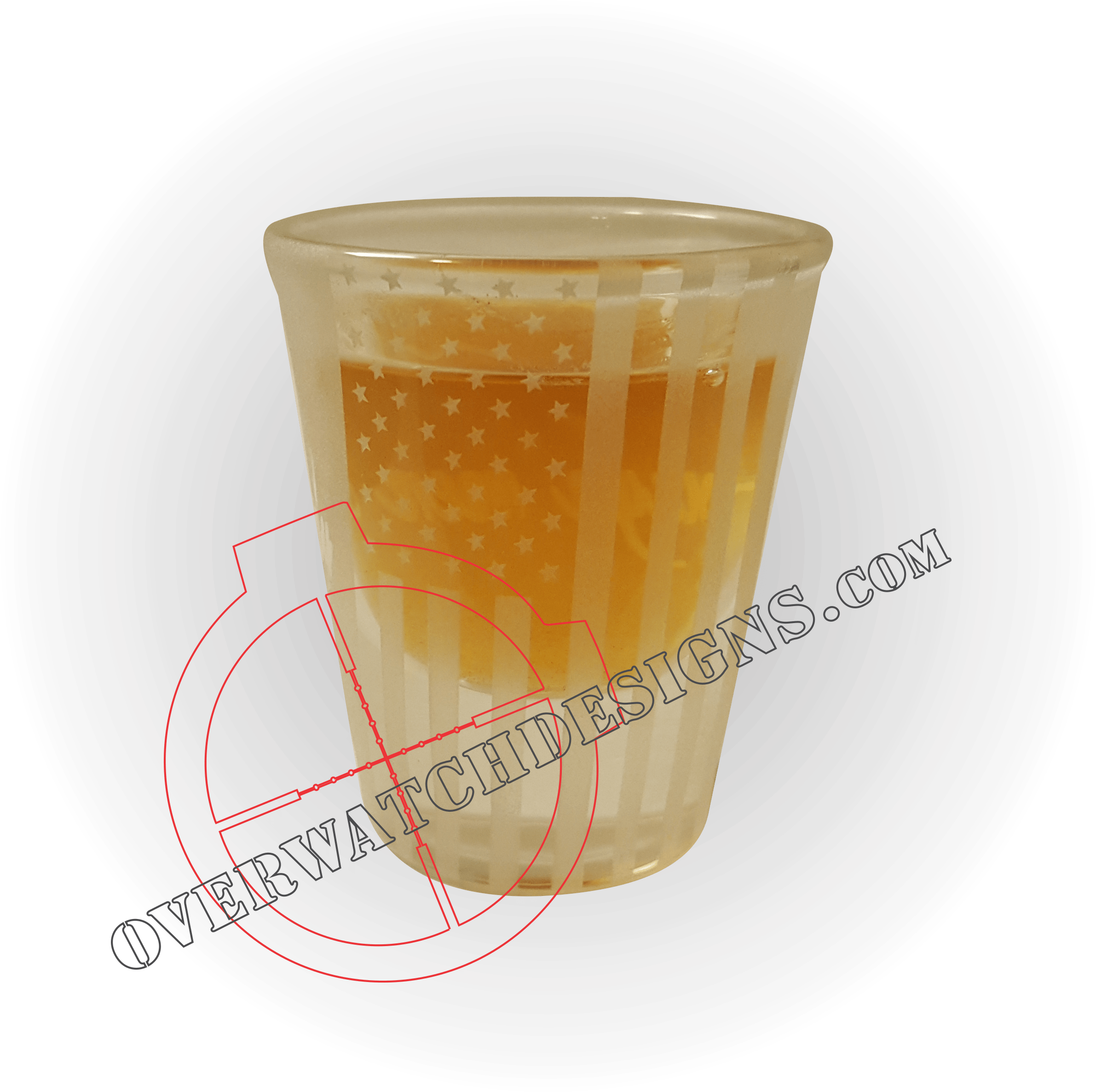 American Flag Shot Glass - Israel Flag Decal (2409x2396), Png Download