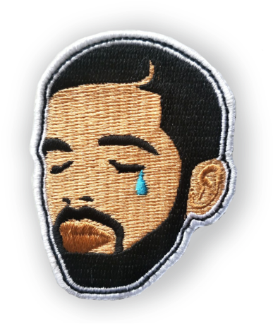 Drake Crying Patch (600x474), Png Download