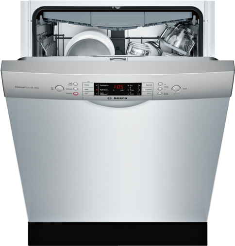 800 Series Sge68u55uc Stainless Steel - Bosch 800 Series 24" Recessed Handle Dishwasher – Sge68u55uc (900x506), Png Download