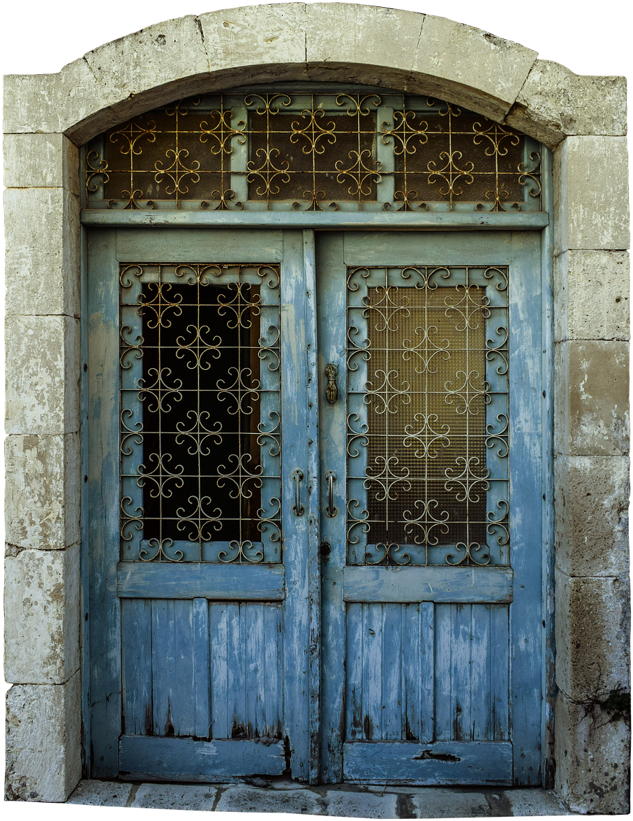 Front Door Door Decorated - Door (1027x1280), Png Download
