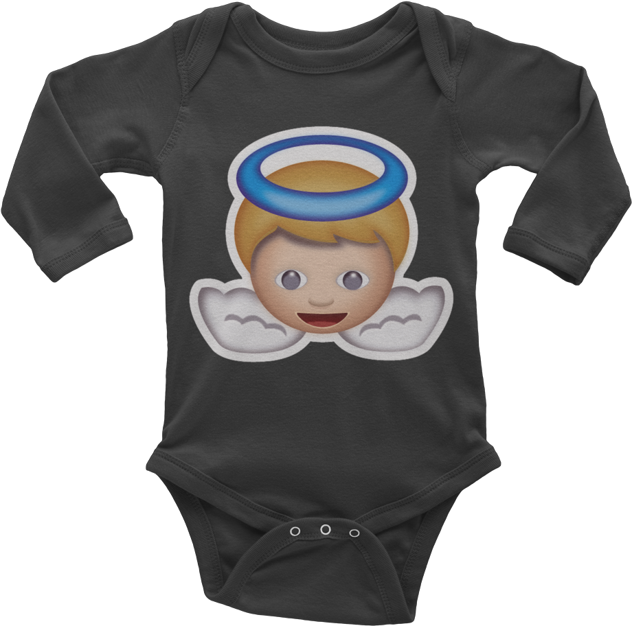 Emoji Baby Long Sleeve One Piece - Answered Prayers Coming Home Outfit, Take Home Outfit, (1000x1000), Png Download