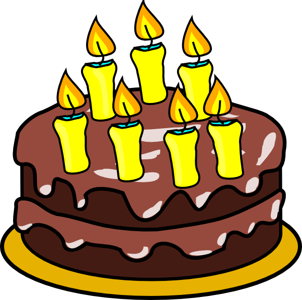 Birthday Cake Clip Art (600x597), Png Download