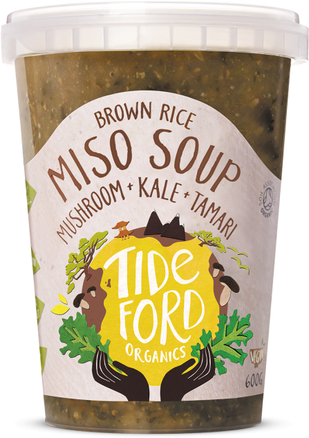 Brown Rice Miso Soup With Mushrooms Kale Tamari - Tideford Organic Brown Rice Miso Broth Mushroom & (500x680), Png Download