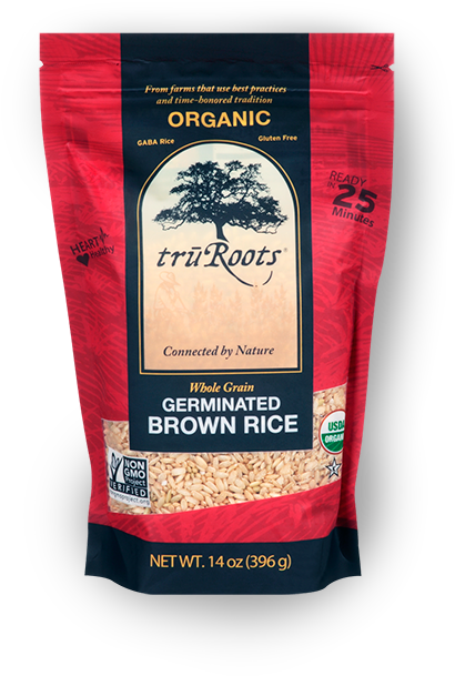 Organic Germinated Brown Rice (425x654), Png Download