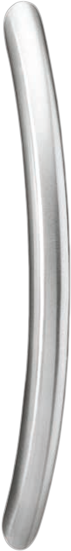 Straight Stainless Steel Pull Handle Arched Stainless - Platinum (640x1992), Png Download
